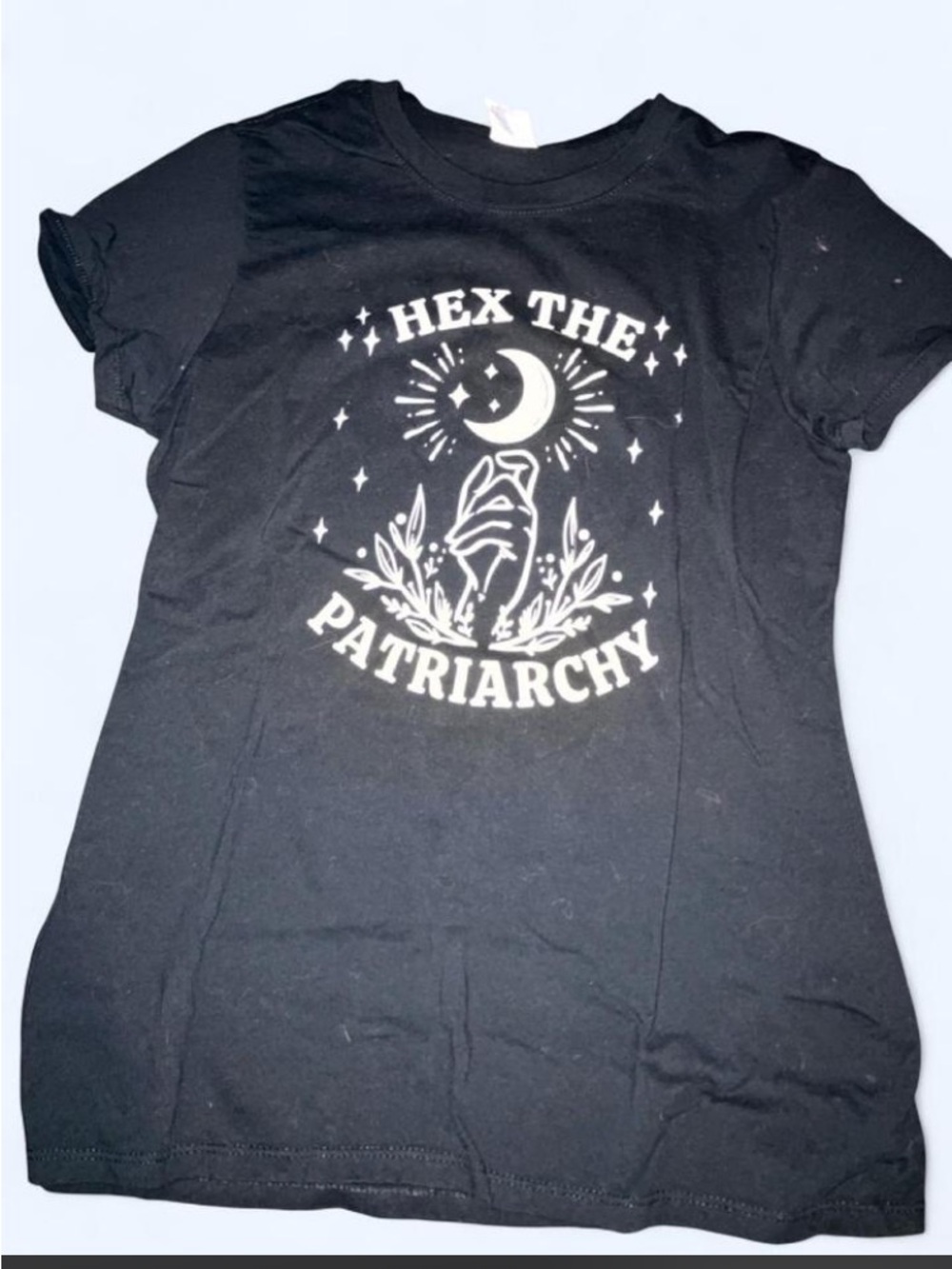 Black "Hex The Patriarchy" Short Sleeve Graphic Tee